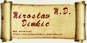 Miroslav Dimkić vizit kartica